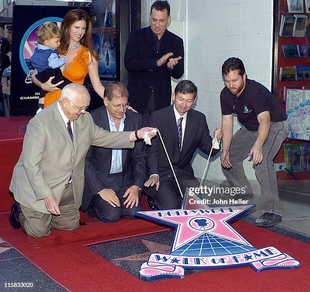 Leslie Zemeckis, Johnny Grant, Robert Zemeckis and Tom Hanks