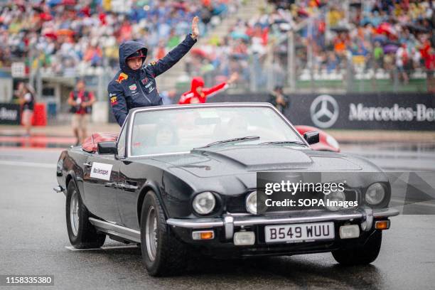 Red Bull Racings Dutch driver Max Verstappen attends the drivers parade prior to the start of the German F1 Grand Prix race.