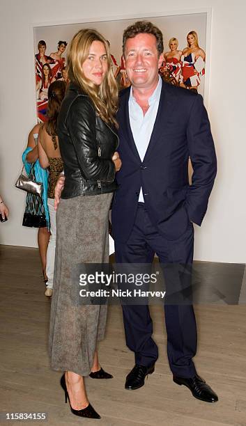 Celia Walden and Piers Morgan attend The Quintessentially Summer Arts Party at Philips de Pury & Company on July 9, 2008 in London, England.