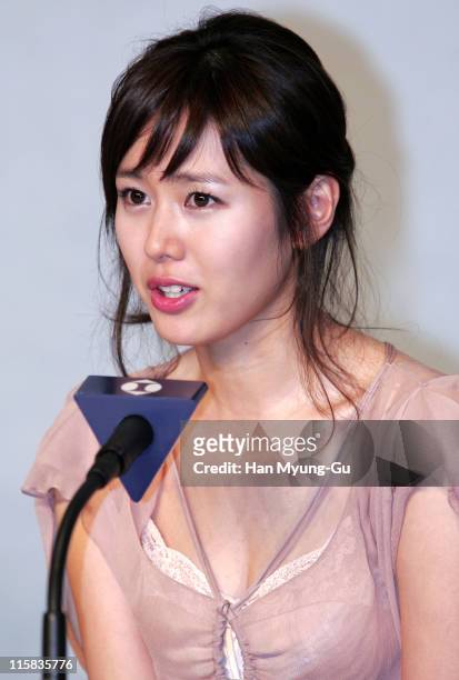 Son Ye-Jin during "April Snow" Seoul Press Conference at Coex Intercontinental Hotel Harmony Volume in Seoul, South, South Korea.