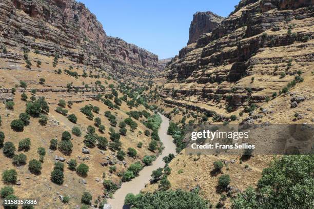 landscape near rowanduz, with the canyon and rowanduz river, iraqi kurdistan - iraq stock pictures, royalty-free photos & images