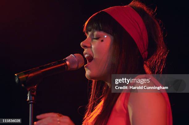 Lily Allen during James Morrison, Lily Allen, The Automatic - Little Noise Sessions at Union Chapel in London at Union Chapel in London, Great...