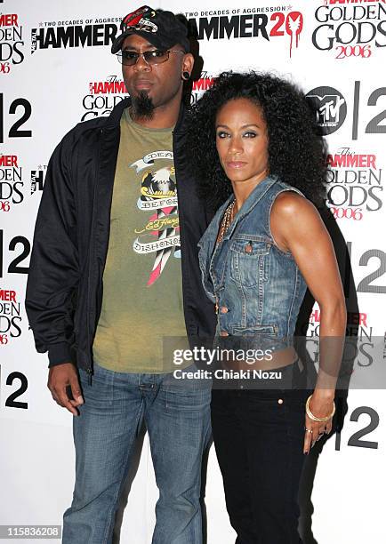 Wicked Wisdom and Jada Pinkett Smith during Metal Hammer Golden Gods Awards 2006  Arrivals at KOKO in London, Great Britain.