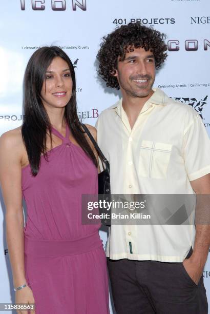 Television personalities Jenna Morasca and Ethan Zohn attend the opening of the exhibition "A Sealed Fate" at 401 Projects July 24, 2008 in New York...