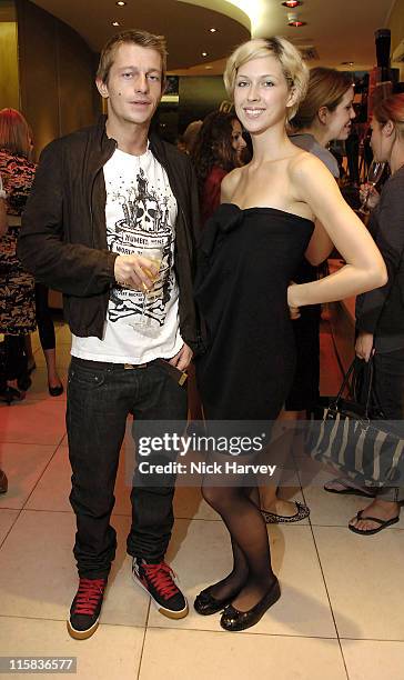 Leo Gregory and Margo Stilley during Dune Flagship Store Launch in Covent Garden at Dune Flagship Store in London, Great Britain.