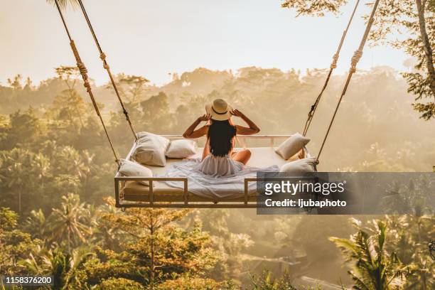 the view is best from above - bali stock pictures, royalty-free photos & images