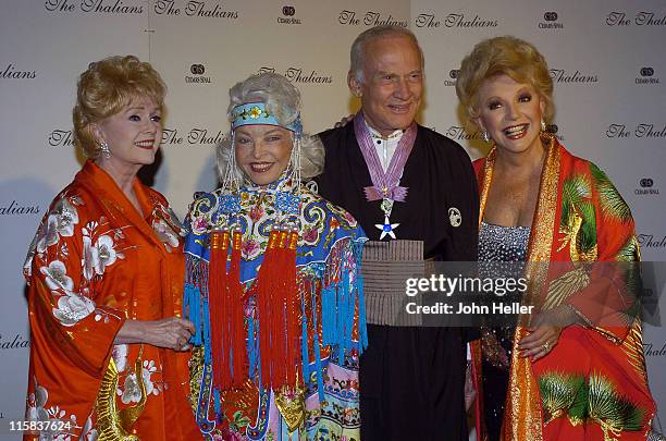 Debbie Reynolds, Lois Aldrin, Buzz Aldrin and Ruta Lee