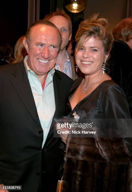Andrew Neil and Sarah Standing during Remy Martin / Theo Fennell Hot Ice Party - Inside at 25 Belgrave Square in London, Great Britain.