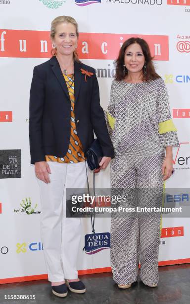 Elena de Borbon and Isabel Gemio attend the photocall of premiere documentary film Jovenes Invisibles June 25, 2019 in Madrid, Spain.
