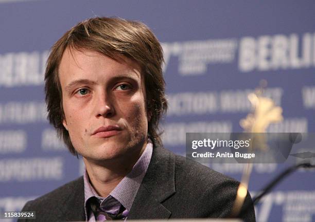 August Diehl during The 57th Berlinale International Film Festival - "The Counterfeiters" - Press Conference at Grand Hyatt in Berlin, Berlin,...