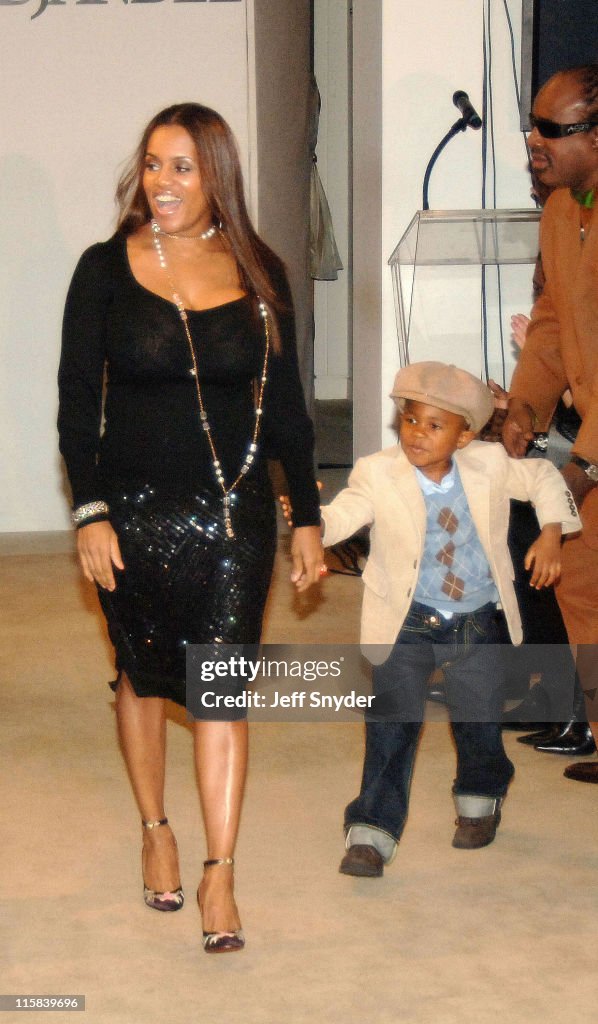 Stevie Wonder Attends His Wife Kai Milla's Fashion Show - December 11, 2005