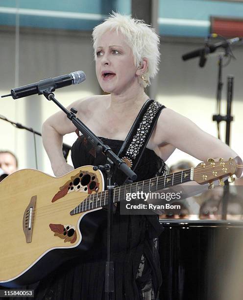 Cyndi Lauper during Cyndi Lauper Performs on NBC's "Today Show Summer Concert Series" - August 4, 2006 at Dean and Deluca Plaza in New York City, New...