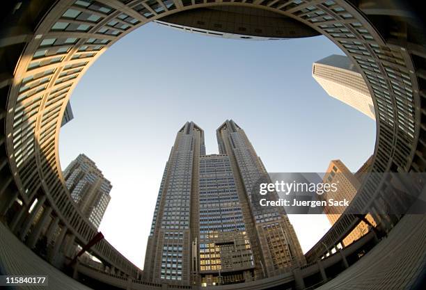 tokyo metropolitan complex - office building exterior small stock pictures, royalty-free photos & images