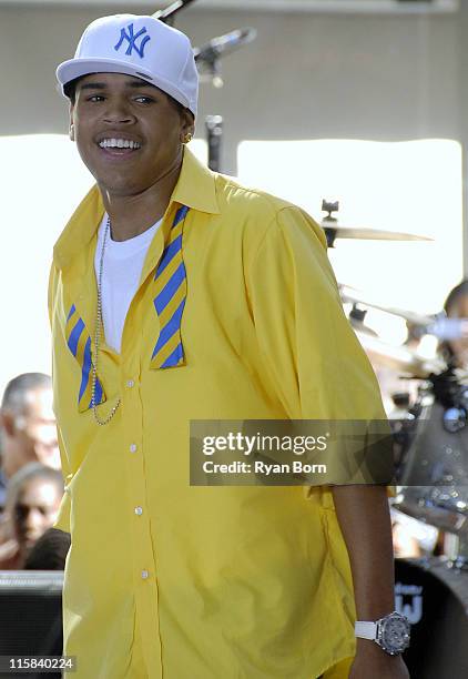 Chris Brown during Chris Brown Performs on NBC's "Today Show Summer Concert Series" - August 11, 2006 at Dean and Deluca Plaza in New York City, New...