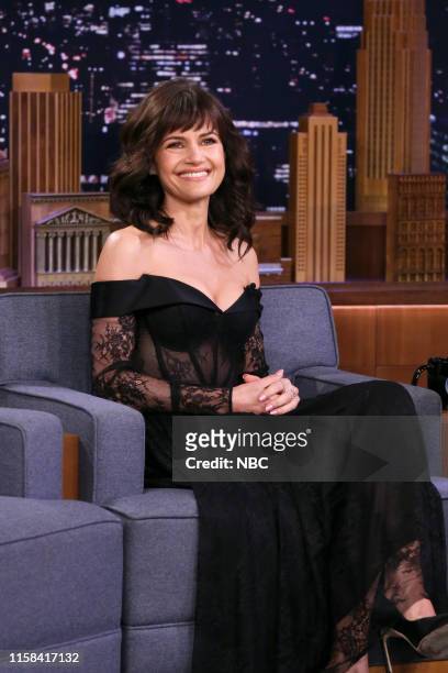 Episode 1098 -- Pictured: Actress Carla Gugino during an interview on July 29, 2019 --