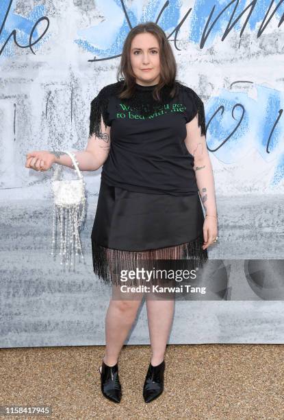 Lena Dunham attends The Summer Party 2019 Presented By Serpentine Galleries And Chanel at The Serpentine Gallery on June 25, 2019 in London, England.