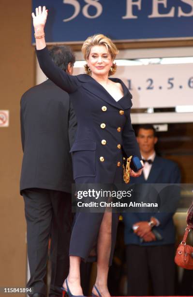 Catherine Deneuve during 2005 Cannes Film Festival - "Match Point" Premiere in Cannes, France.