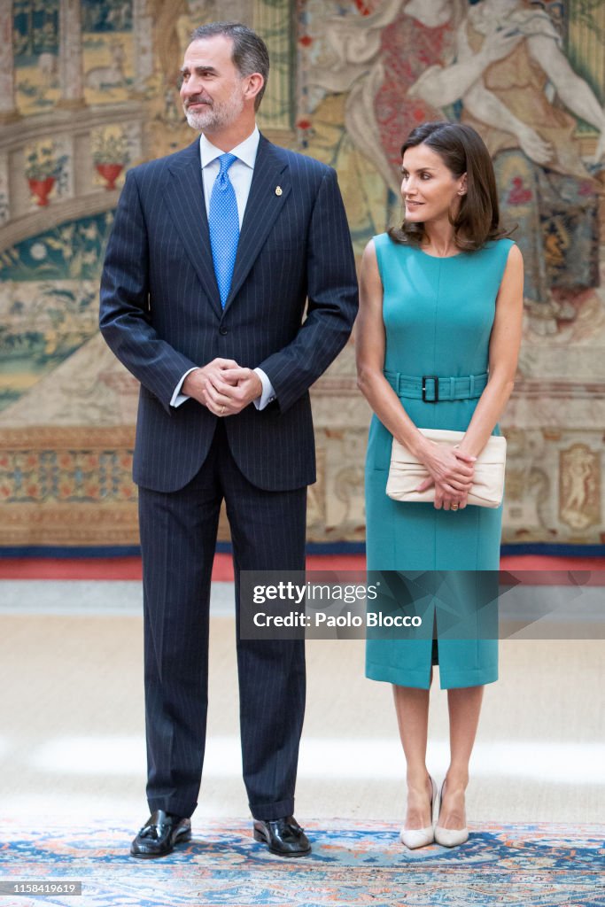 Spanish Royals Meet The Members of 'Princesa De Asturias' Foundation