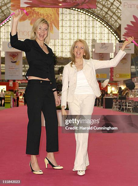 Jemma Kidd and Gillian McKeith during The Vitality Show 2007 at Olympia in London, Great Britain.