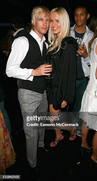 Rik Parfitt and Emma Noble during Moscow Motion Party - Inside Arrivals at Old Billingsgate Market in London, United Kingdom.
