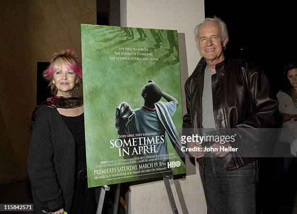 Shelley Fabares and Mike Farrell during "Sometimes in April" - Los Angeles Premiere - Arrivals at Writers Guild of America Theatre in Beverly Hills,...