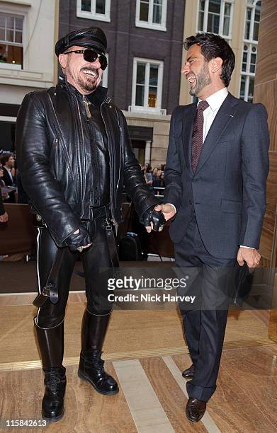 Peter Marino and Marc Jacobs attend the launch of the Louis Vuitton Bond Street Maison on May 25, 2010 in London, England.