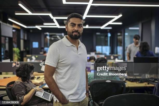 Ashwin Suresh, co-founder of Pocket Aces Pvt, poses for a photograph at the company's studio in Mumbai, India, on Monday, July 29, 2019. The tiny...