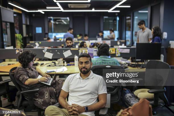 Ashwin Suresh, co-founder of Pocket Aces Pvt, poses for a photograph at the company's studio in Mumbai, India, on Monday, July 29, 2019. The tiny...