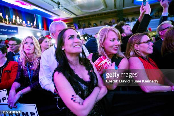 Press aide Stephanie Grisham looks on during election night events at Donald Trump's campaign headquarters in New York City, New York, November 8,...