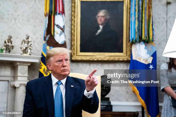 President Donald J. Trump meets with Prime Minister of the Islamic Republic of Pakistan Imran Khan in the Oval Office at the White House on Monday,...