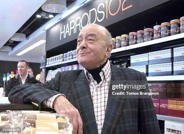 Mohamed Al Fayed during Mohamed Al Fayed Opens Harrods 102 at Harrods 102 in London, Great Britain.