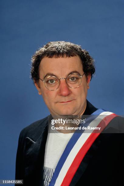 French Comedian Michel "Coluche" Colucci, in Paris, October 1980
