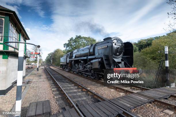 steam locomotive black prince holt norfolk - history and progress of the steam engine stock pictures, royalty-free photos & images