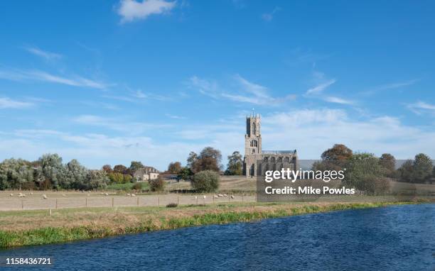 historic church fotheringay northhampton uk - northamptonshire stock pictures, royalty-free photos & images