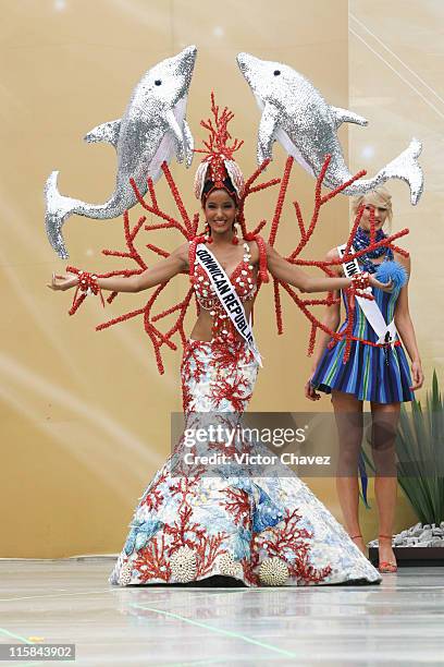 Massiel Taveras, Miss Universe Dominican Republic 2007 wearing national costume
