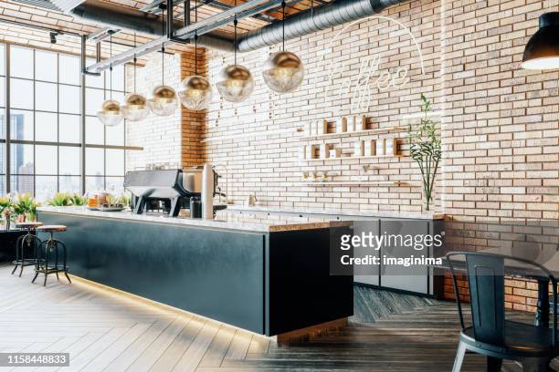 third wave coffee shop interior - inside of stock pictures, royalty-free photos & images