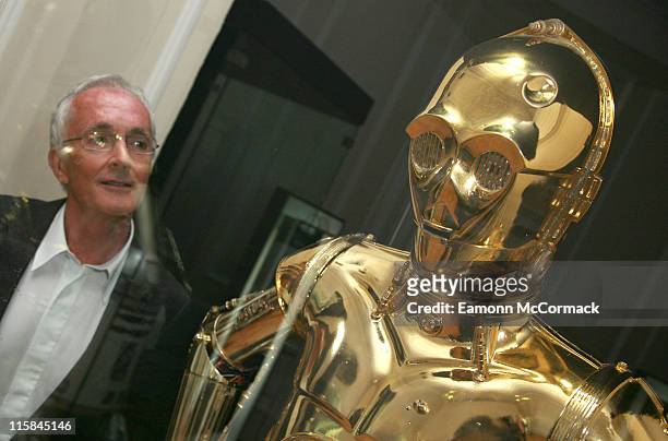Anthony Daniels with C-3PO during "Star Wars": The Exhibition at County Hall in London, Great Britain.