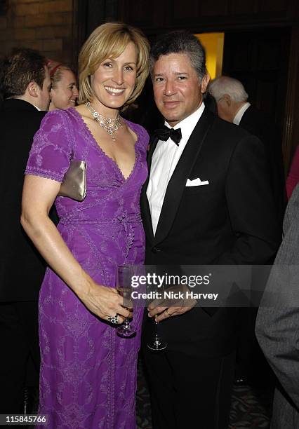 Santa Montefiore and guest during The Blush Ball in Aid of Breast Cancer Haven - Sponsored by Henri Zimand - Inside at Natural History Museum in...