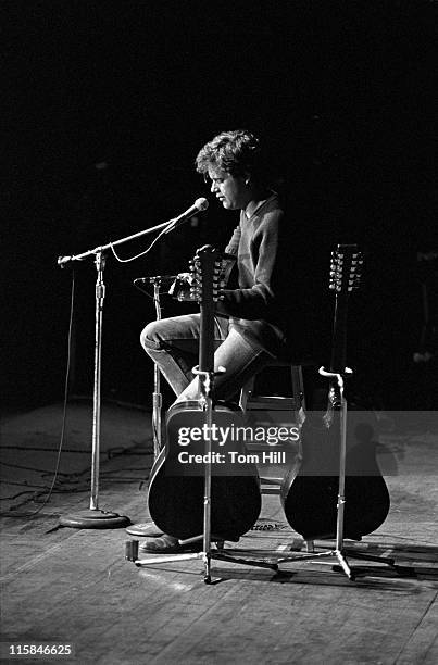 String acoustic guitarist and singer Leo Kottke performs at the University of Georgia's Drama Theater on January 23, 1973 in Athens, Georgia.