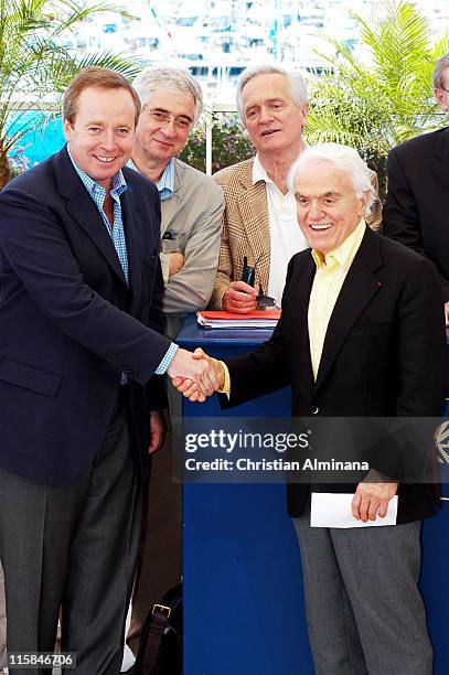 Renaud Donnedieu de Vabres, French Minister of Culture, and Jack Valenti, President of the U.S. MPAA