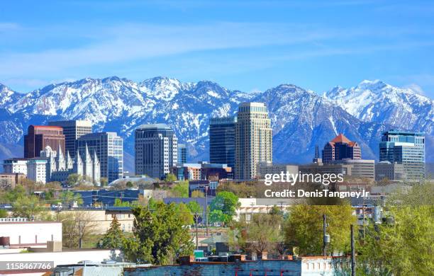 salt lake city, utah - wasatch mountains stock pictures, royalty-free photos & images