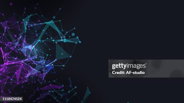 abstract particle background with copy space - oscilloscope stock illustrations