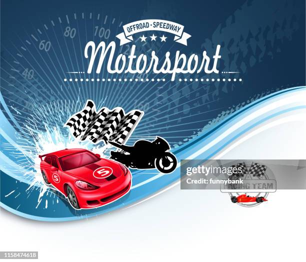 motorsport sign - scrambling stock illustrations