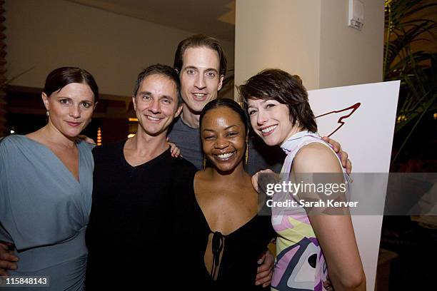 Paige Davis with the cast of "Sweet Charity" at the after party