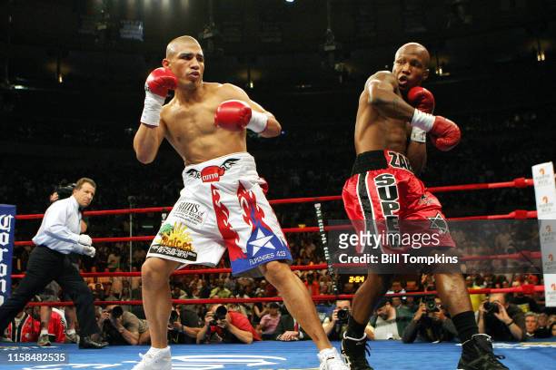 June 9: Miguel Cotto defeats Zab Judah by TKO in the 11th round in their Welterweight fight at Madison Square Garden on June 9, 2007 in New York City.