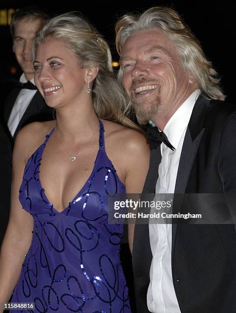 Holly Branson and Richard Branson during "Casino Royale" World Premiere - After Show Party - Outside Arrivals at Berkeley Square in London, Great...