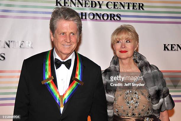 Musician Brian Wilson, honoree, and wife Melinda arriving at The 30th Kennedy Center Honors on December 2 in Washington, DC. The 2007 honorees are...