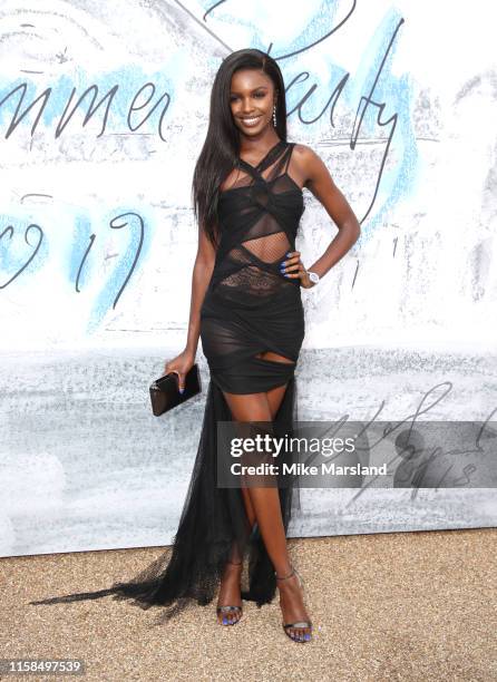 Leomie Anderson attends The Summer Party 2019 Presented By Serpentine Galleries And Chanel at The Serpentine Gallery on June 25, 2019 in London,...