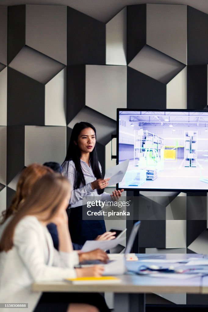 Presentation in the board room