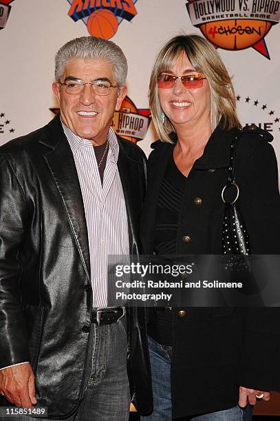 Frank Vincent and guest during 1st Annual 4Chosen Celebrity Basketball Game at Basketball City Basketball City in New York New York, New York New...